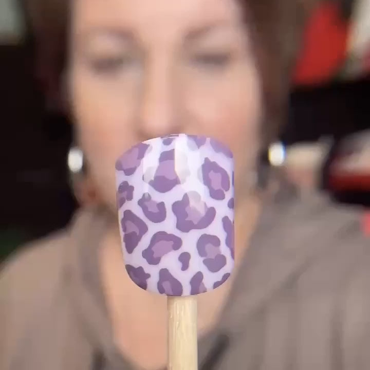 Purple Leopard Print Press On Nail
