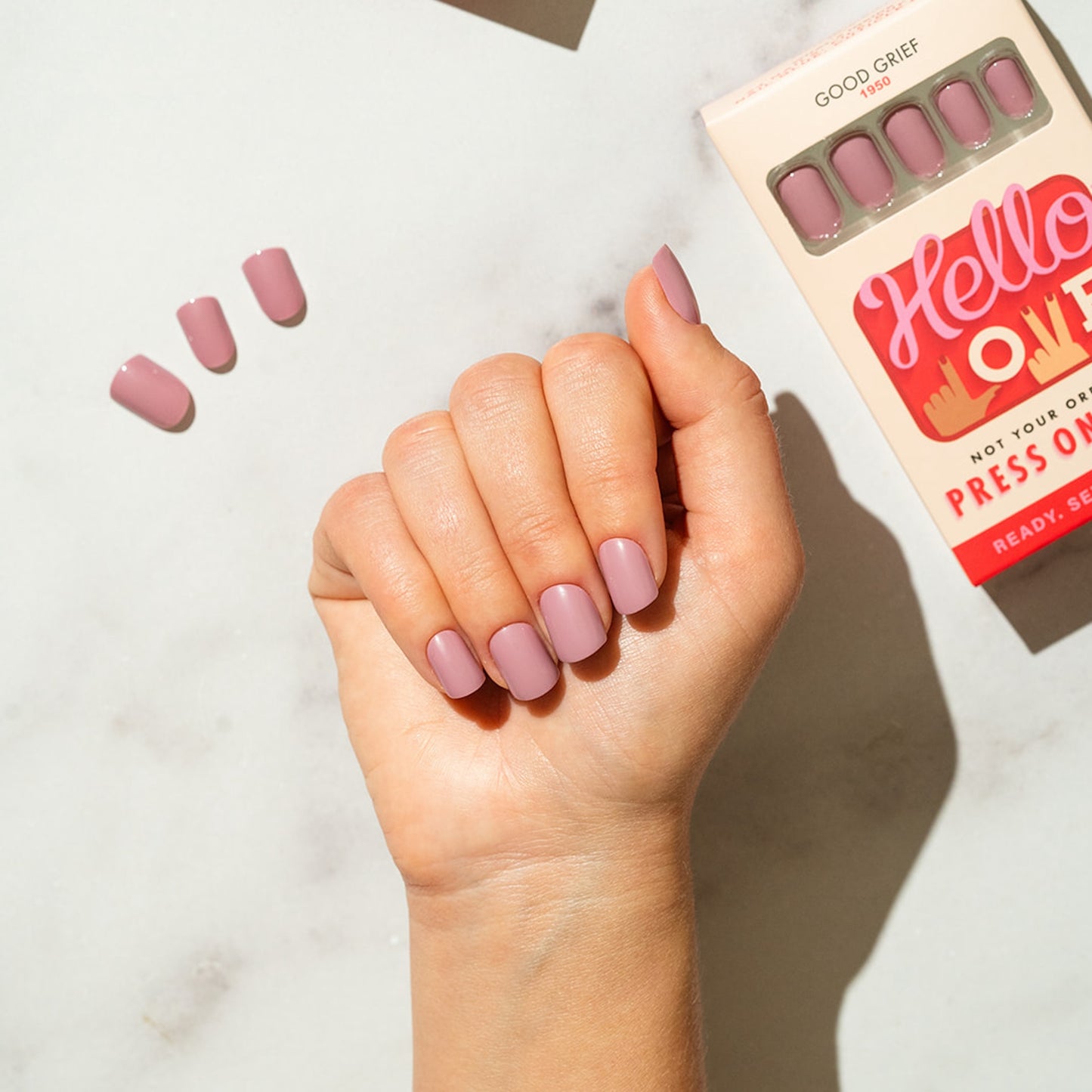 tango pink short press on nail GGF